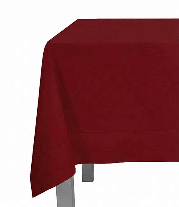 Toalha de Mesa Vinho Ponto Ajour Retangular 10 Lugares Sob Medida