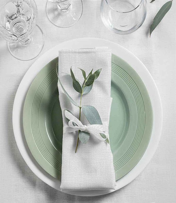 Guardanapos de Tecido Branco Ràfia Textura Kit com 10