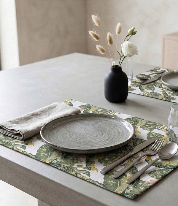 Jogo Americano Impermeável 8 Peças Tropical