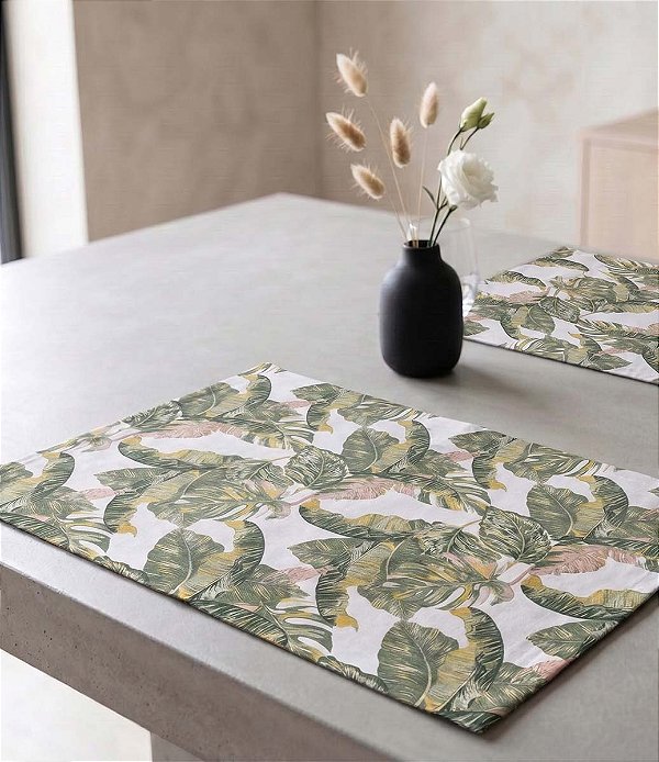 Jogo Americano Impermeável Tropical Kit 10 Unidades