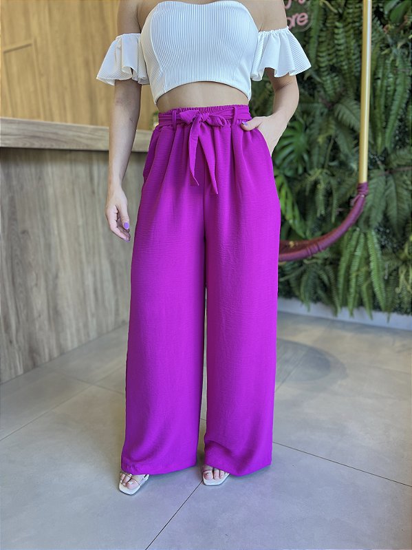 CALÇA PANTALONA AMARRAÇÃO LETICIA
