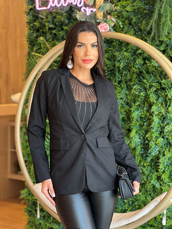 BLAZER ALONGADO EM LINHO ALANA