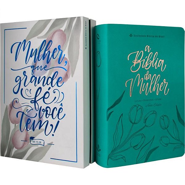 A Bíblia da Mulher - Média - Verde - NAA - Capa Tulipa - Nova Edição