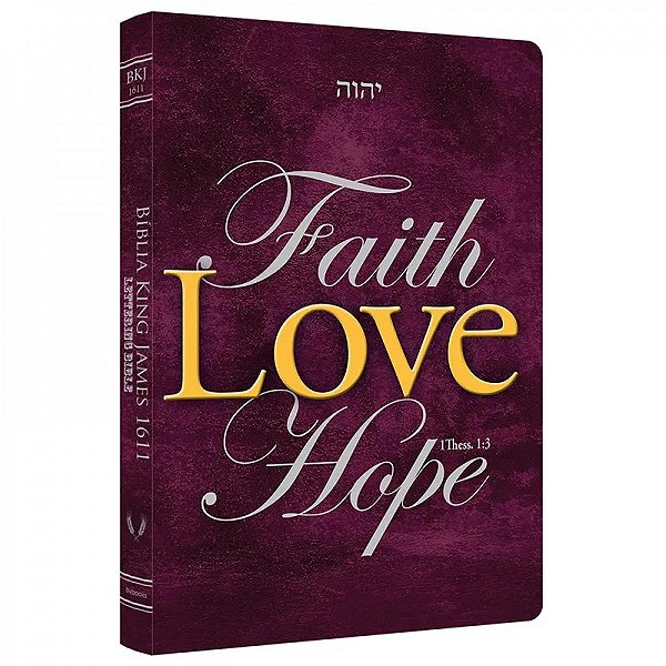 Bíblia King James 1611 - Fiel - Lettering ­Bible - Ultra Fina - Faith Love Hope - bl119