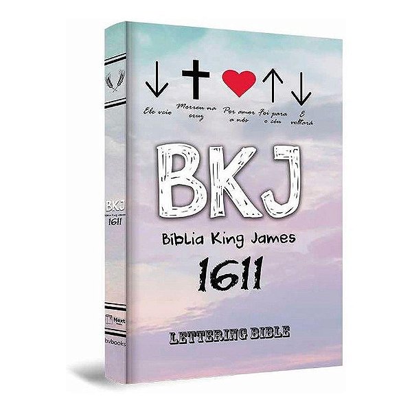 Bíblia Slim - King James 1611- Lettering Bible - Capa Dura Ilustrada - Ele Veio e Morreu Na Cruz - BL079