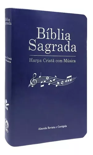 Bíblia Sagrada Harpa Cristã Com Música - ARC - Azul