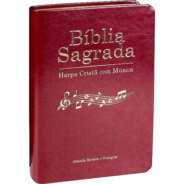 Bíblia Sagrada Harpa Cristã Com Música - ARC - Vinho