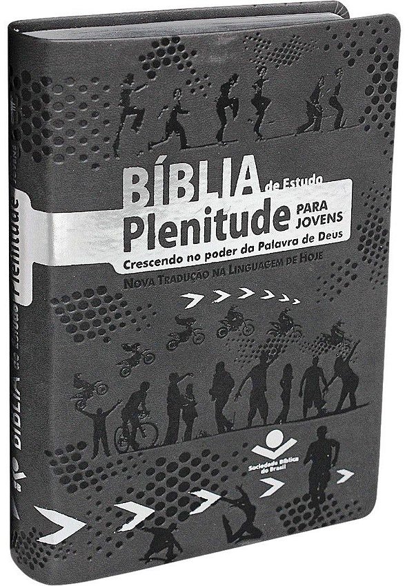 Bíblia de Estudo Plenitude - Para Jovens - NTLH - Cinza Escuro