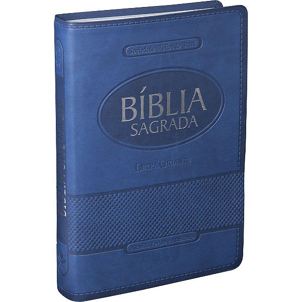 Bíblia Sagrada - Letra Gigante - Revista e Atualizada - Índice Lateral - Azul