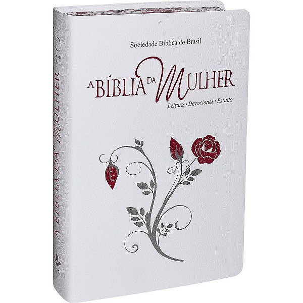 A Bíblia da Mulher - ARA - Média - Bordas Floridas - Branca