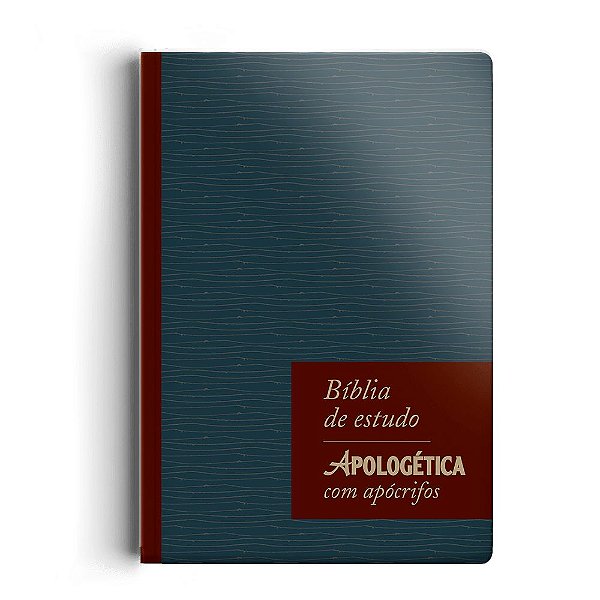 Bíblia De Estudo - Apologética Com Apócrifos - Azul Neutro