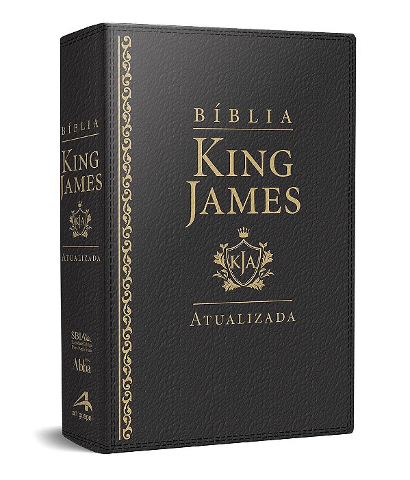 Bíblia de Estudo King James Atualizada - KJA - Letra Grande - Capa Luxo - Preta