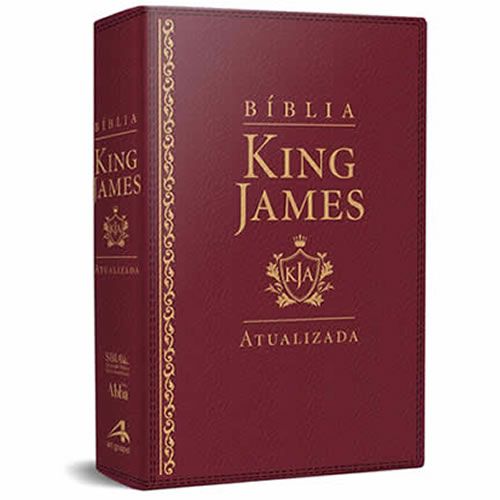 Bíblia de Estudo King James Atualizada - KJA - Letra Grande - Capa Luxo - Vinho