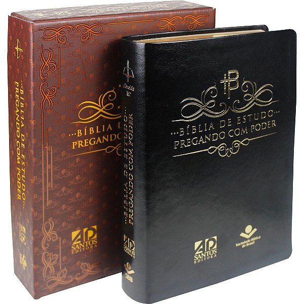 Bíblia De Estudo Pregando Com Poder - ARC - Luxo - Preta