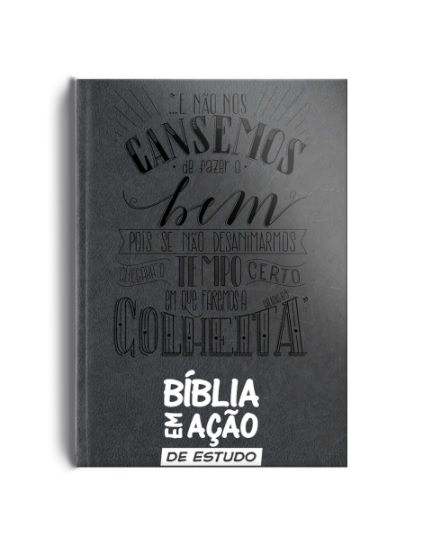 Bíblia em Ação de Estudo - Capa Luxo Cinza