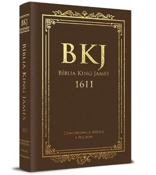 Bíblia King James 1611 - Concordância e Pilcrow - Luxo Marrom - BL038