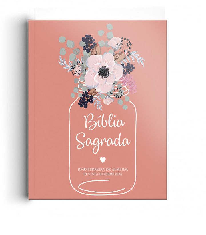 Bíblia pequena - 10 x 13 cm - Almeida Revista e Corrigida - Capa  Brochura - Flor de pote