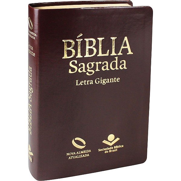 Bíblia Sagrada - Letra Gigante - Índice Lateral - Nova Almeida Atualizada / NAA - Luxo Marrom