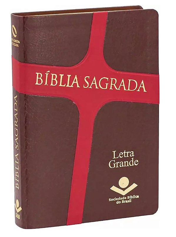 Bíblia Sagrada - NAA - Letra Grande - Marrom - Cruz