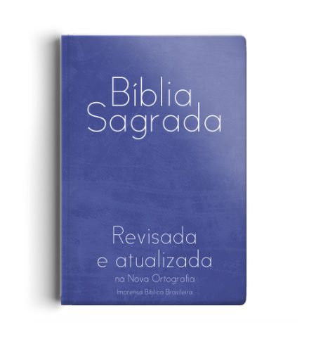 Bíblia Sagrada - Revisada e Atualizada - Semi luxo - Azul