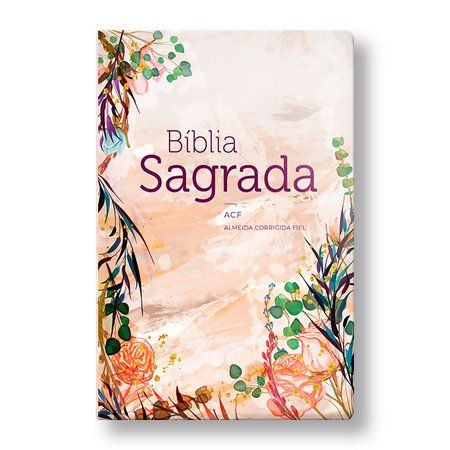 Bíblia Sagrada ACF - Flor Marmorizada - Semi Luxo - Capa Dura
