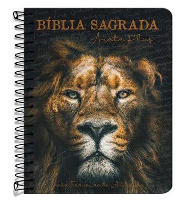 Bíblia Sagrada Anote Plus - ARC - Capa Espiral - Leão de Judá