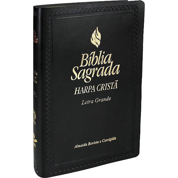 Biblia Sagrada com Harpa Cristã - ARC - Letra Grande - Preta