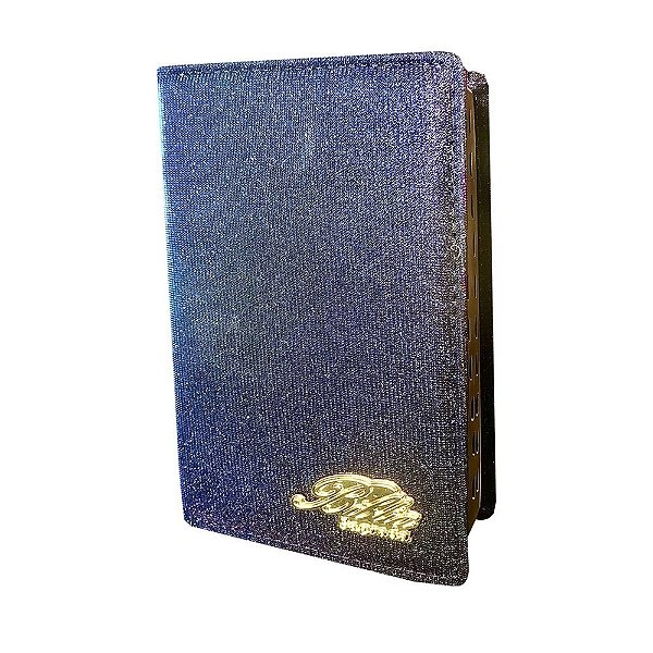 Bíblia Sagrada Harpa Pentecostal - ARC - Índice Lateral - Letra Hipergigante - Gold Glitter/Azul