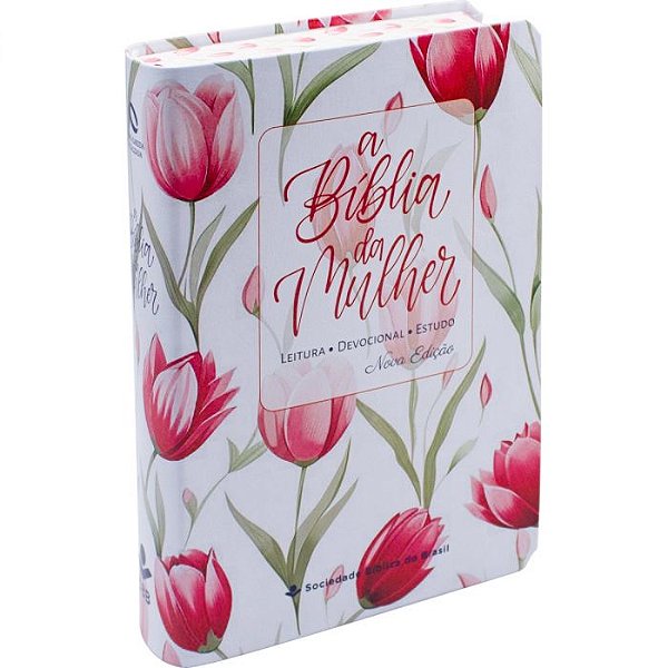 A Bíblia da Mulher - Média - NAA - Capa Tulipa - colorida branca