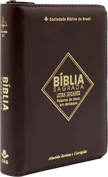 Bíblia Sagrada Pequena com Letra Gigante e Zíper - ARC (Almeida Corrigida)