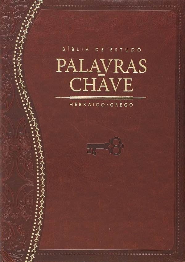 Biblia De Estudo - Palavras - Chave - Luxo Marrom Classica