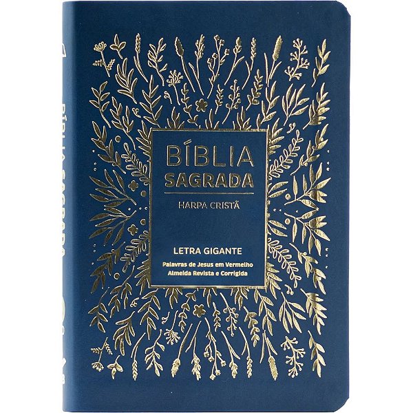 Bíblia Sagrada - ARC - Letra Gigante com Harpa Cristã - Azul