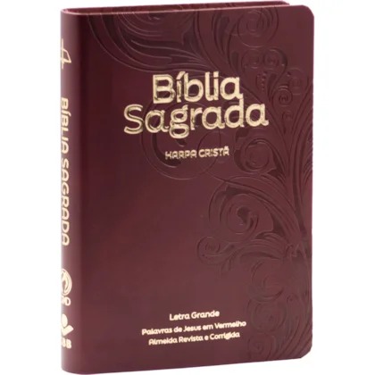 Bíblia Sagrada - Letra Grande - Com Harpa Cristã - Palavras de Jesus em Vermelho - ARC