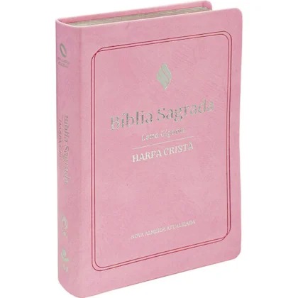 Bíblia Sagrada - NAA - Com Harpa Cristã - Letra Gigante - Rosa