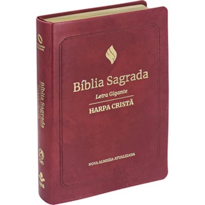 Bíblia Sagrada - NAA - Com Harpa Cristã - Letra Gigante - Vinho