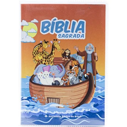 Bíblia Infantil para evangelismo - com adesivos - Capa brochura ilustrada - Arca