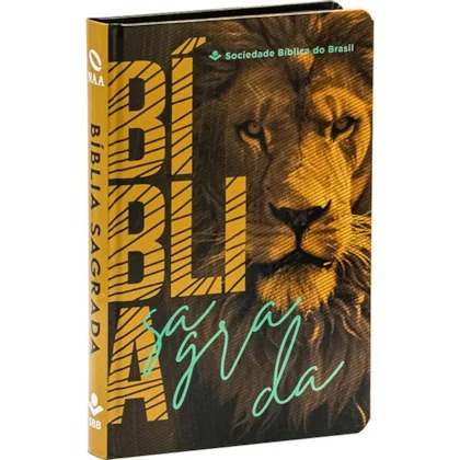 Bíblia Sagrada - ARA - Capa dura ilustrada, leão laranja