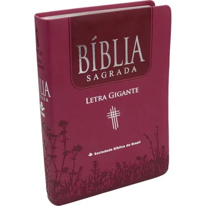 Bíblia Sagrada Letra Gigante com índice - Capa couro sintético Pink