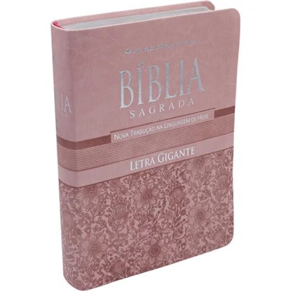 Bíblia Sagrada Letra Gigante com índice - Capa couro sintético Rosa