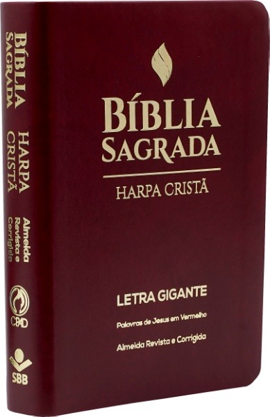 Bíblia Sagrada com Harpa - Letra Gigante - Vinho - ARC