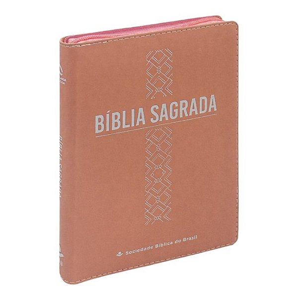 Bíblia Sagrada NAA Letra Grande capa Rosa Claro