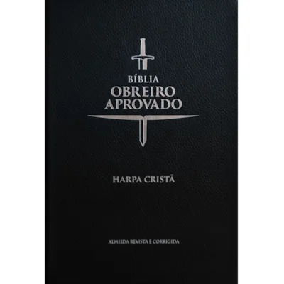 Bíblia do Obreiro Aprovado Média | ARC | Harpa Cristã | Capa Luxo Preta