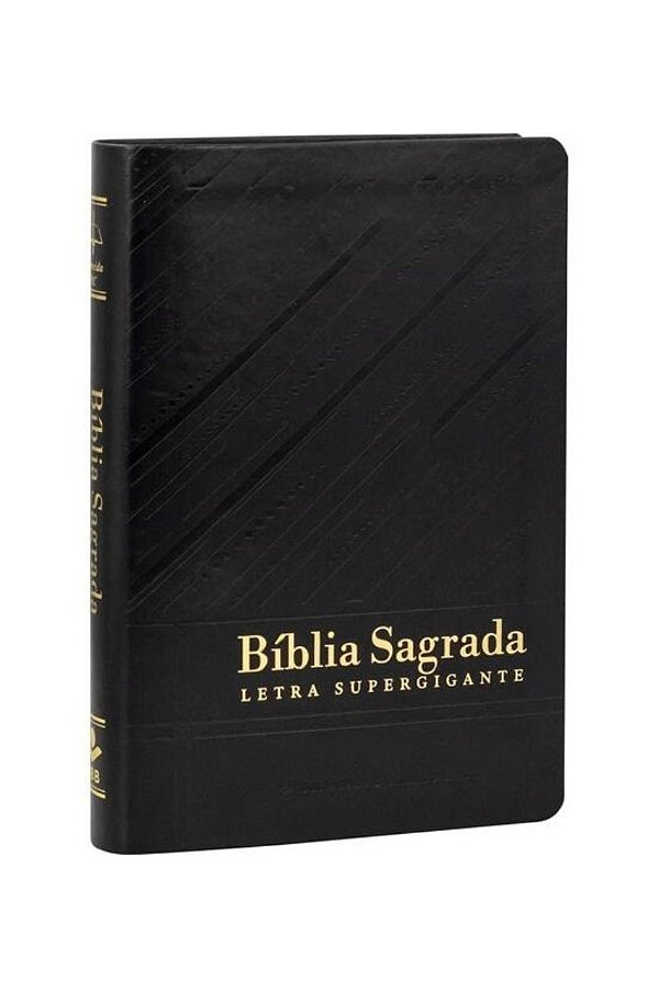 Bíblia Sagrada Letra Supergigante, Índice Lateral, Fechamento com Zíper Preta - ARC