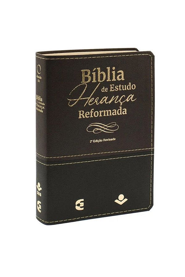 Bíblia de Estudo Herança Reformada ARA, Letra Regular, com mapa, Capa Couro Sintético Preta Vinho