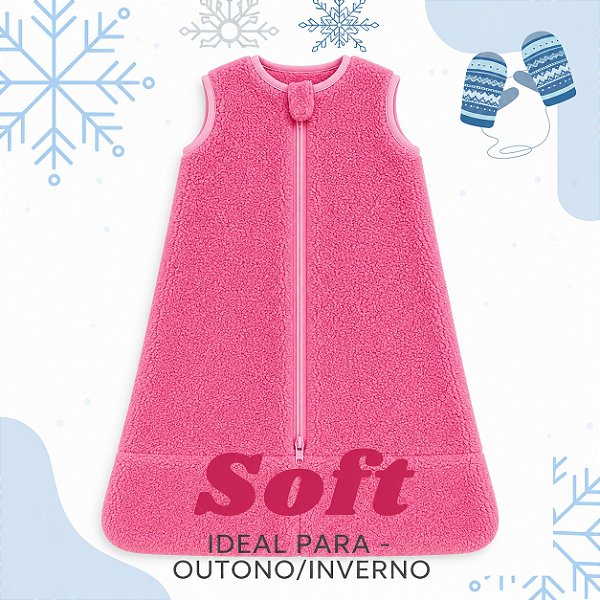 Saco de Dormir Bebê Pink para Inverno