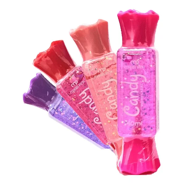 Brilho Labial Candy Balinha cor Rosa Claro - Maria Pink