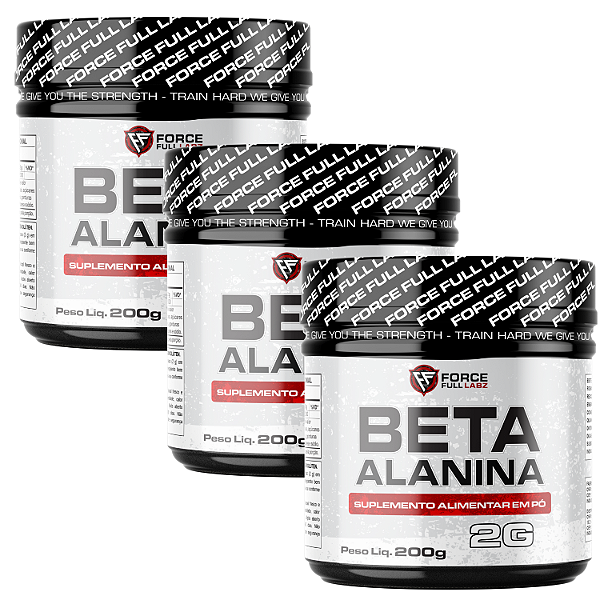 Kit 3x Beta Alanina 600g - 100% Pura - Force Full Labz