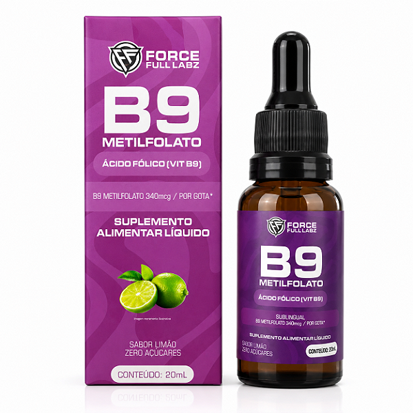 Vitamina B9 Metilfolato Ácido Fólico 20ml - Force Full Labz