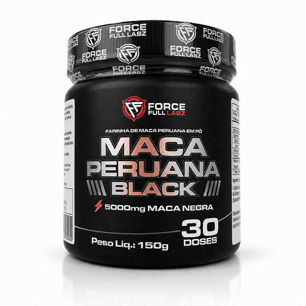 Farinha de Maca Peruana Negra Preta Black 150g Porção 5000mg - Force Full Labz