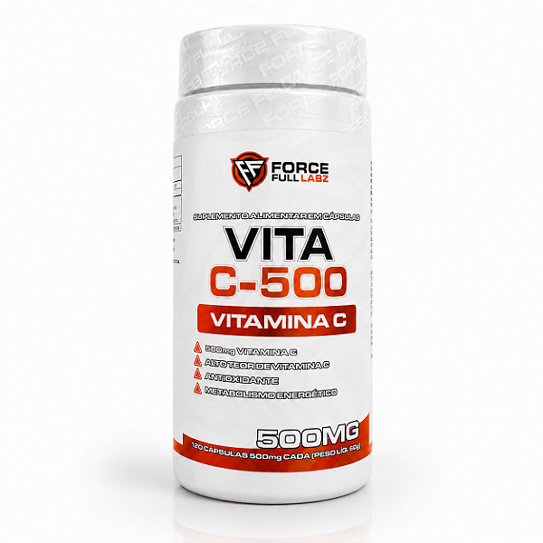 Vitamina C Ácido Ascórbico VITA C-500 120 Cápsulas - Force Full Labz